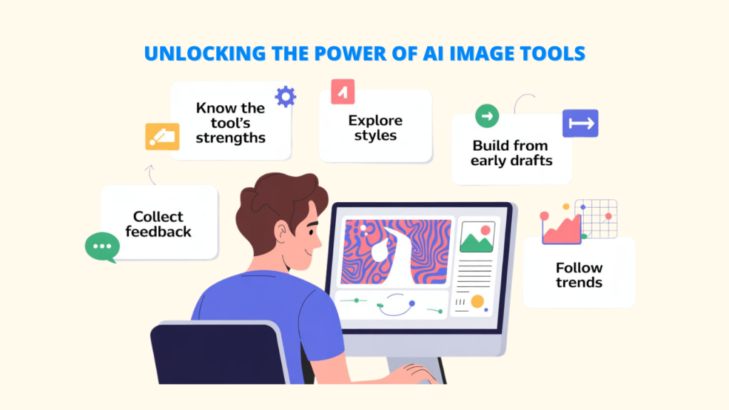 Diagram illustrating key aspects of AI Image Generators, including visual quality, ethics, performance, ease of use, pricing, and customization. This showcases factors contributing to a Best High-Quality AI Image Generator."