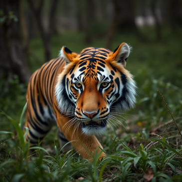  A whimsical illustration of a fantastical creature in a magical forest. Al Art Generator : Al Art: Top Al Art Generators