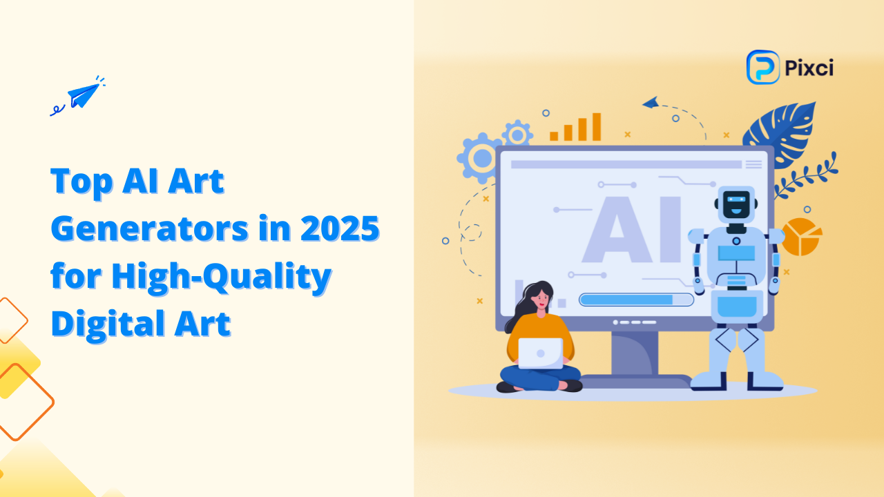 A vibrant digital painting of a futuristic cityscape at night with flying cars and towering skyscrapers lit by neon signs. Al Art Generator : Al Art: Top Al Art Generators